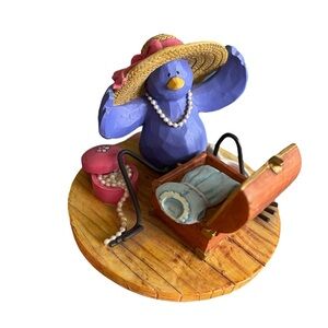Russ Berrie‎ Bird Figurine Tweet Along With Me anthropomorphic Make Believe hat